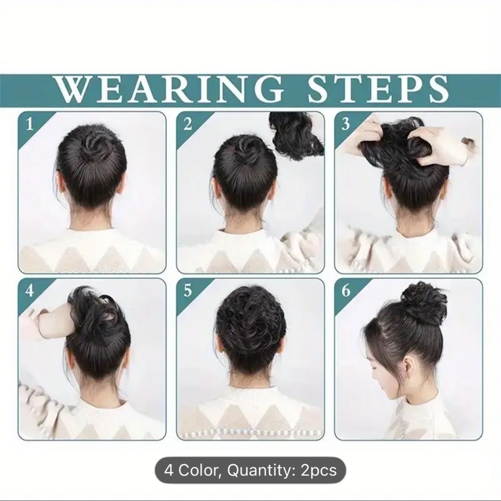Elegant Red Auburn Elastic Hair Messy Bun Extension - Picture 8 of 8